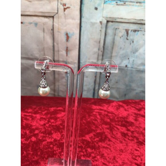 Charter Club Pearl Drop Lavalier Pearl Post Earring and Necklace Set - Picture 4 of 4